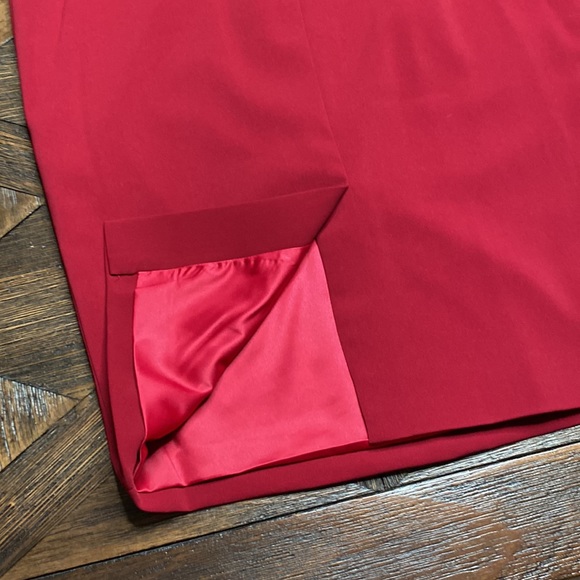 Jay Godfrey Deep Red Mid Length Dress Size 10 New! - Picture 7 of 7